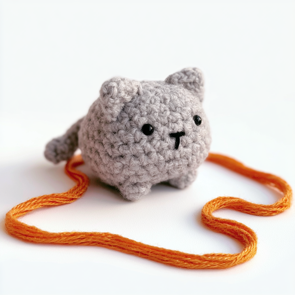 Crochet a No-Sew Cat: The Purrfect Quick Project - finished dish