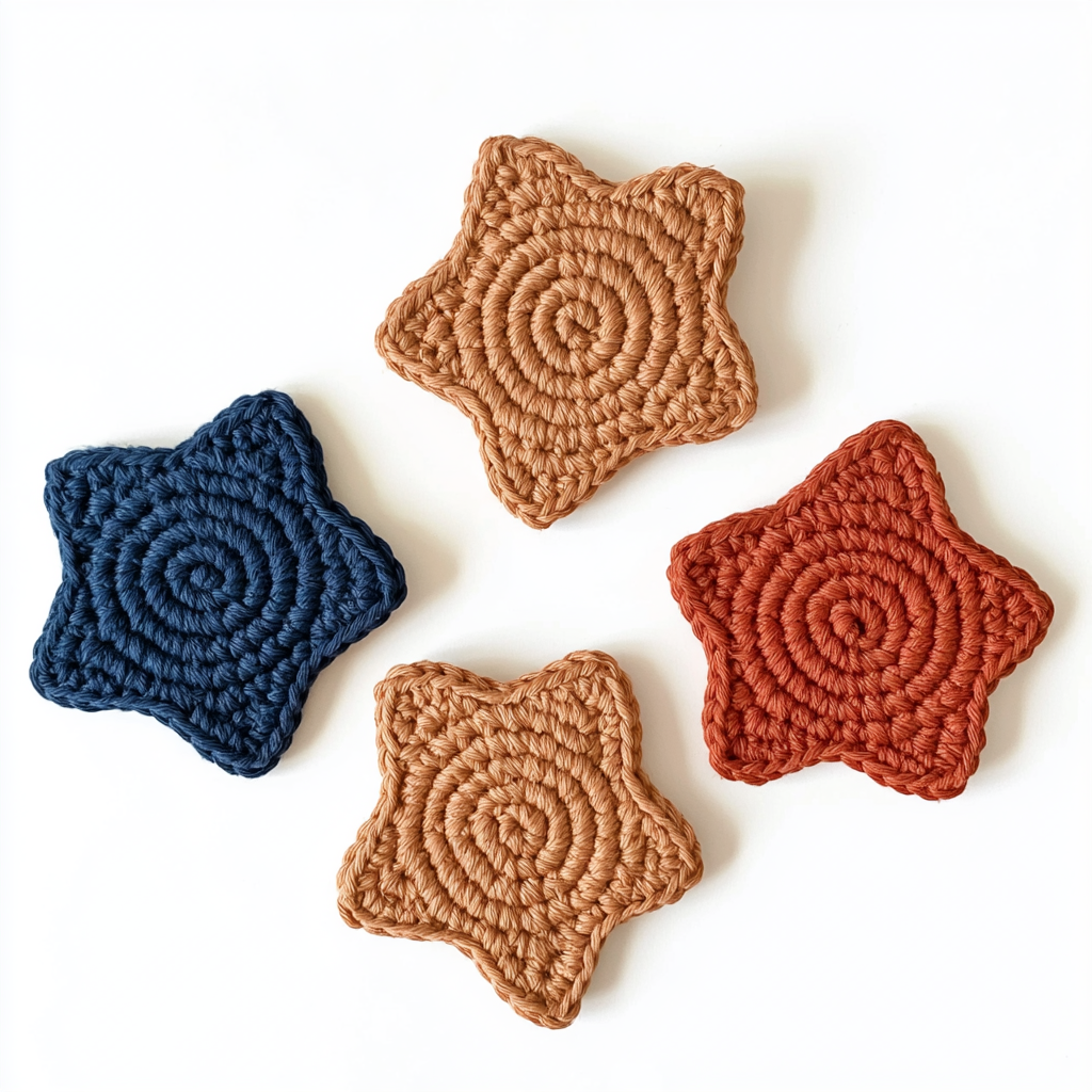 Crochet a Quick and Easy Star Coaster - step by step