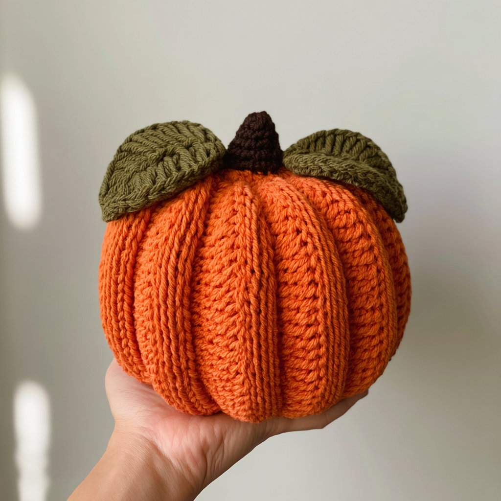 Crochet a Beginner-Friendly Pumpkin for Fall - finished dish