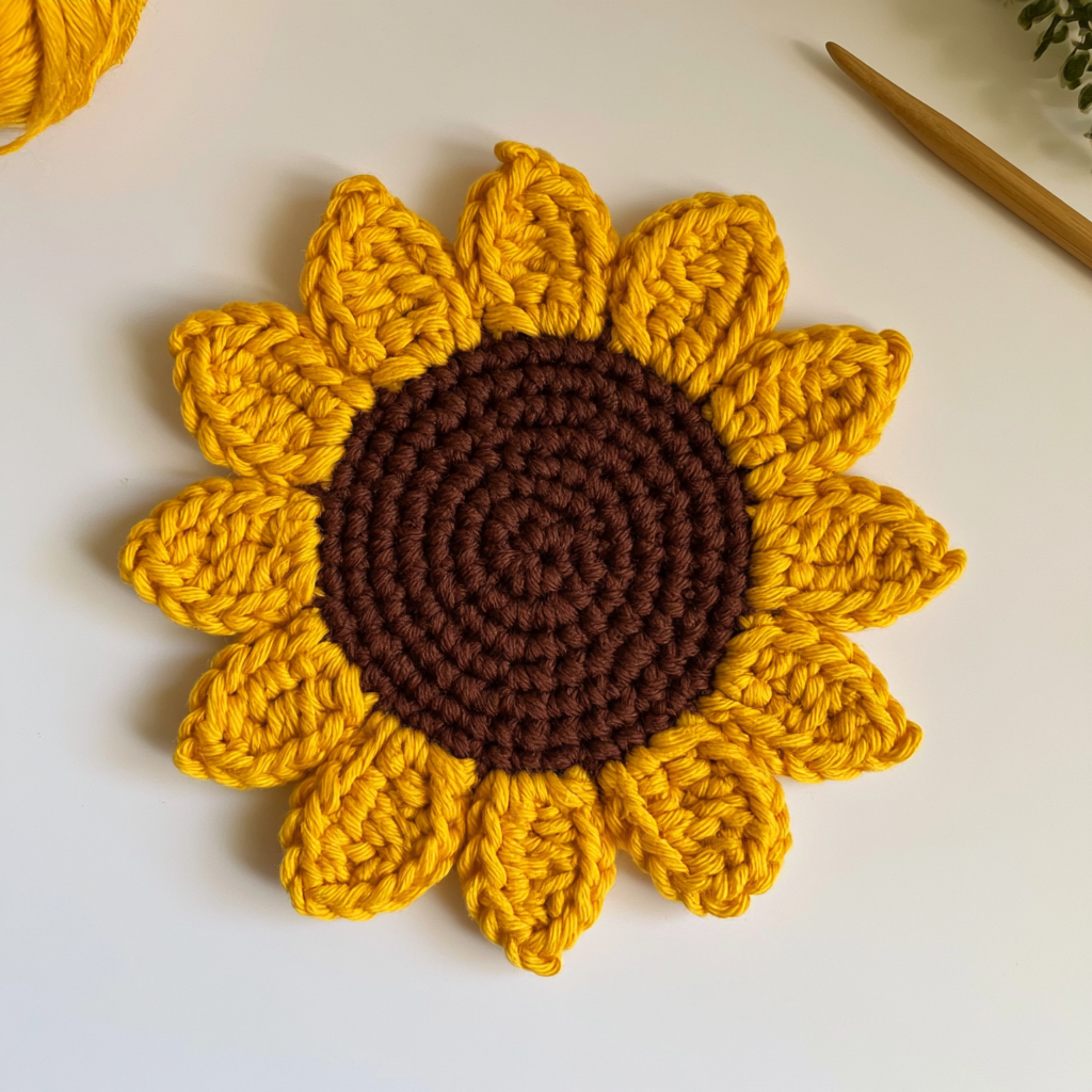 Crochet a Beginner-Friendly Flower Coaster in 45 Minutes