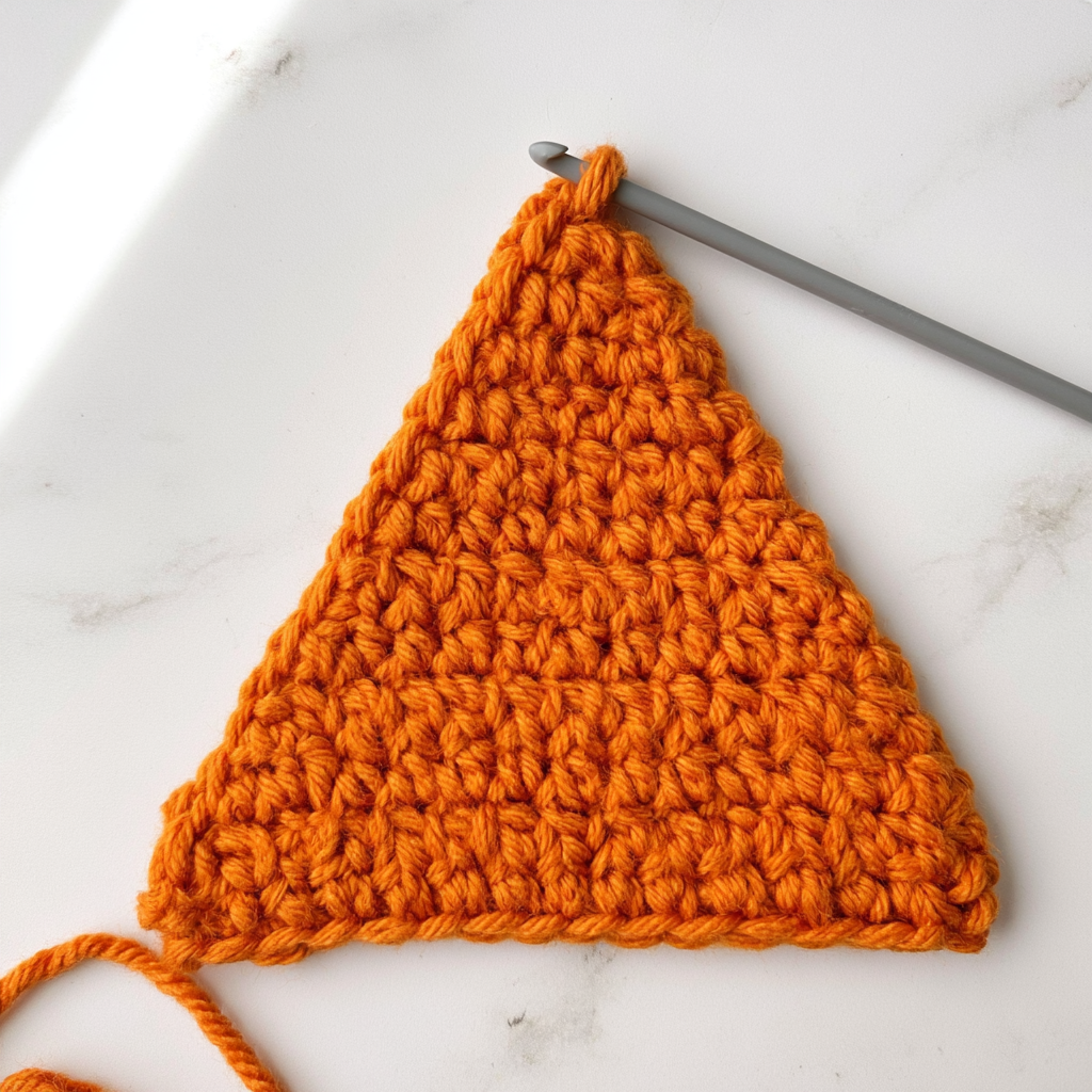 Crochet a Slice of Autumn: Easy Pumpkin Pie Coaster Pattern - step by step