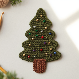 Crochet a No-Sew Gingerbread or Christmas Tree Ornament