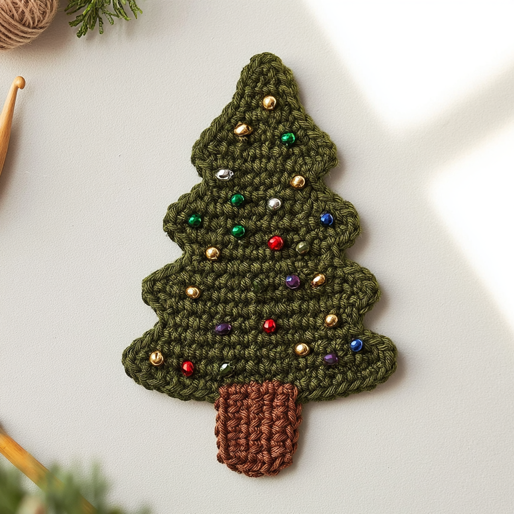 Crochet a No-Sew Gingerbread or Christmas Tree Ornament