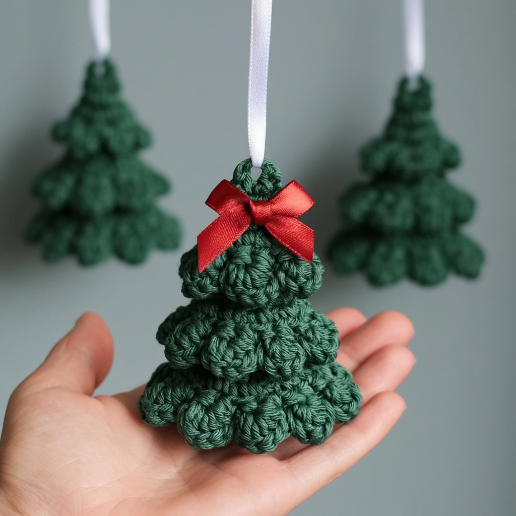 Crochet a Beautiful Christmas Tree Doily - finished dish