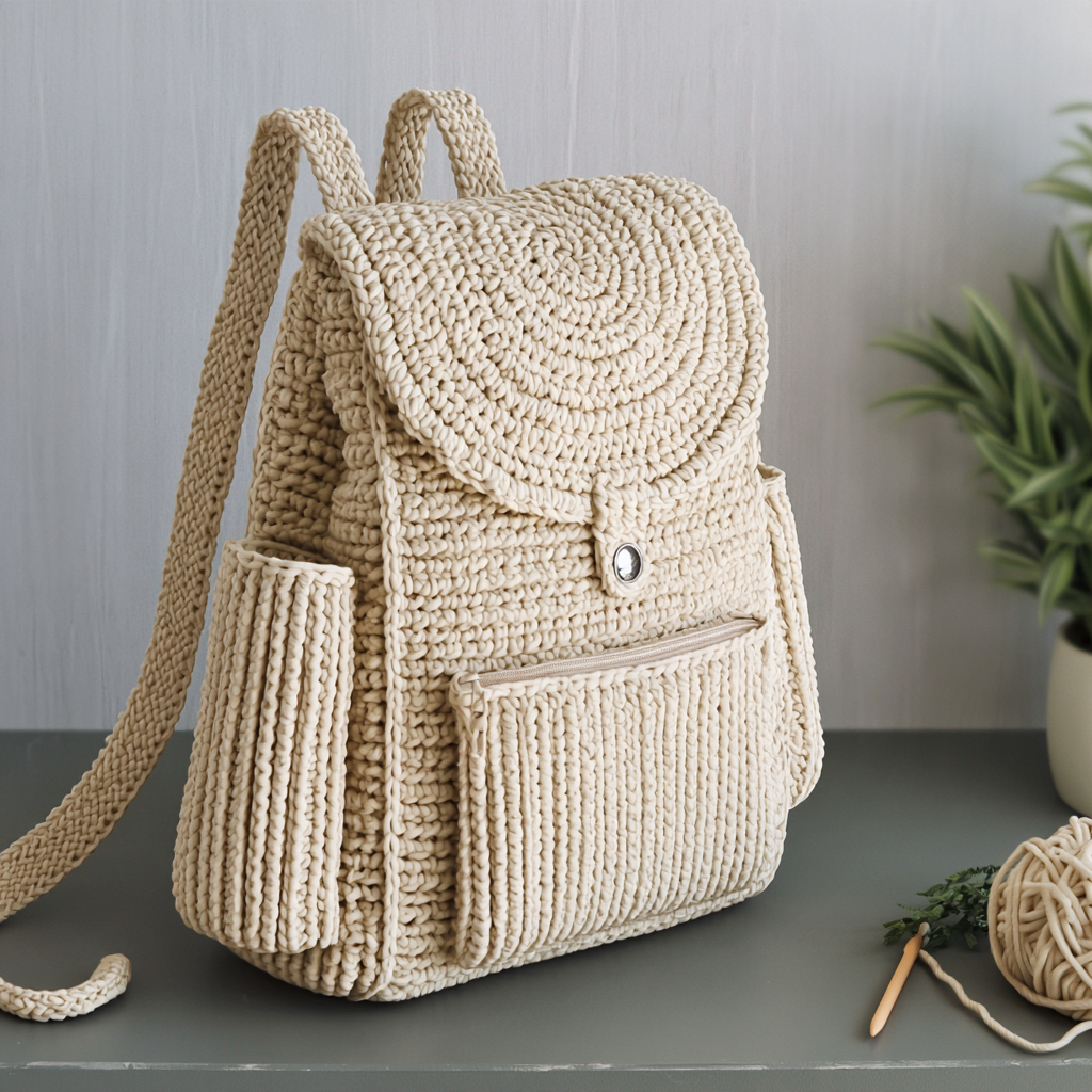 Crochet Your Own Stylish Backpack: A Step-by-Step Guide - finished dish