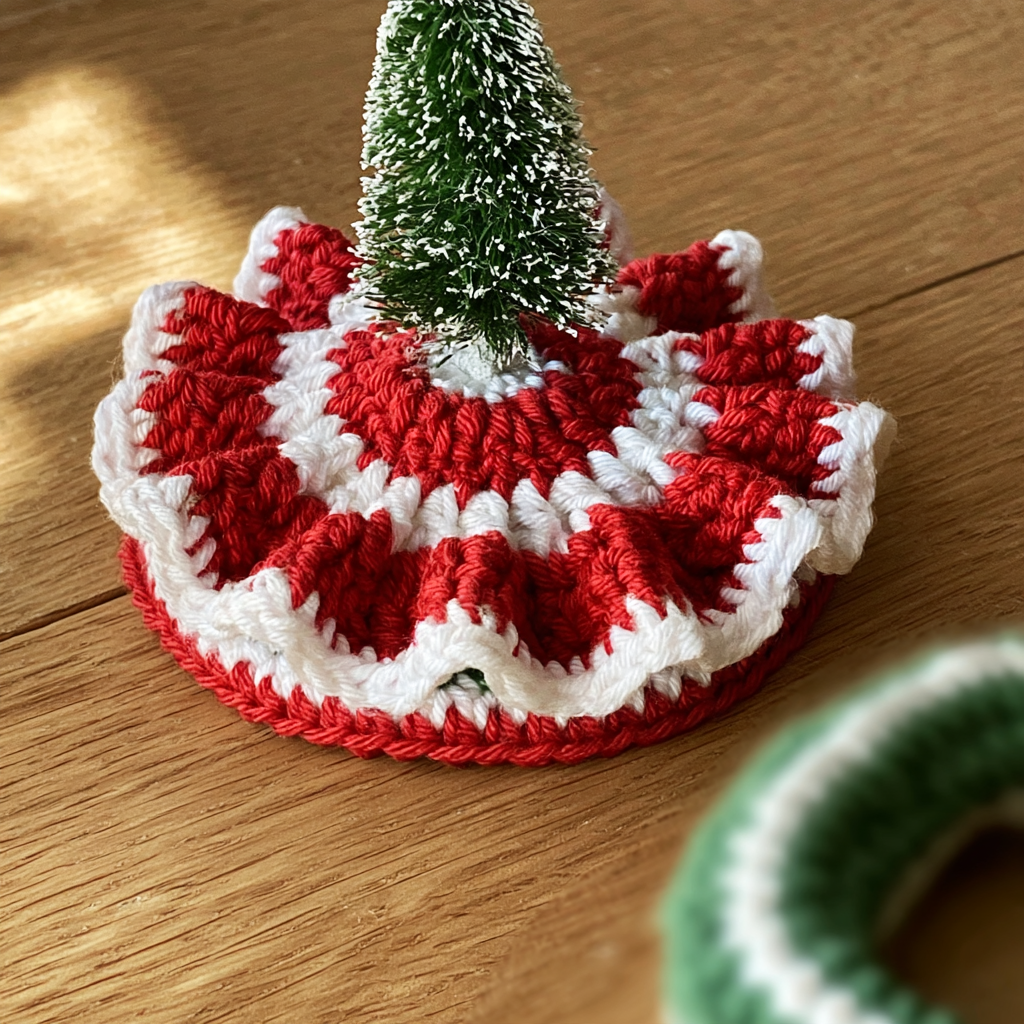 Crocheted Christmas Scrunchies: A Teen-Approved Hit - step by step
