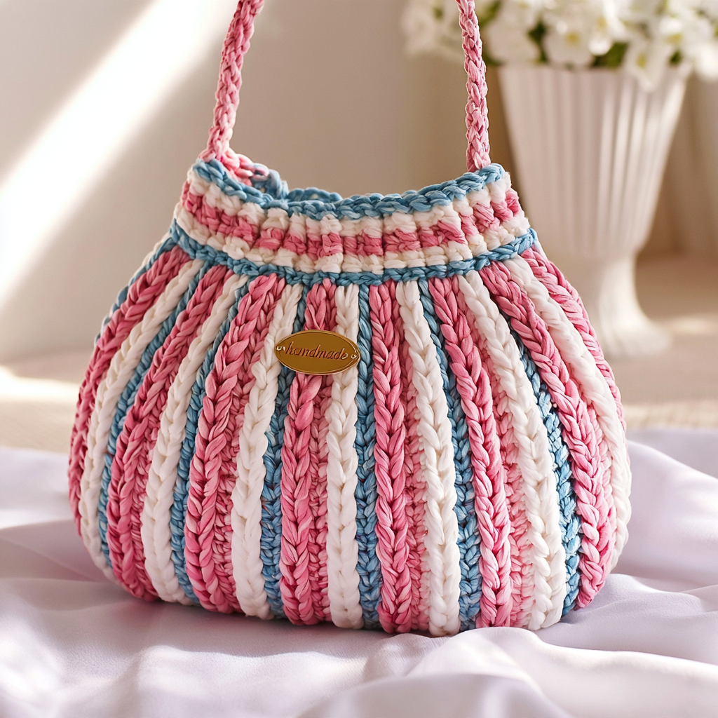 Crochet a Chic T-Yarn Purse with Sculptural Ridges - finished dish