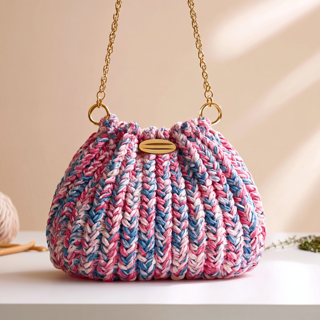 Crochet a Chic T-Yarn Purse with Sculptural Ridges - step by step