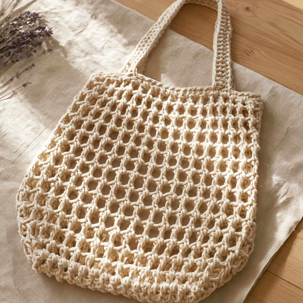 Crochet Net Sling Bag: Airy Style, Easy Project - step by step