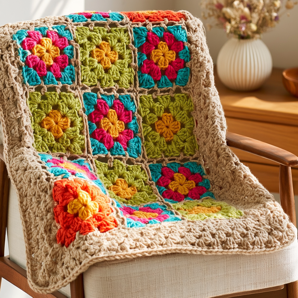 Obsessed with Naztazia's Blooming Granny Squares Tutorial - step by step