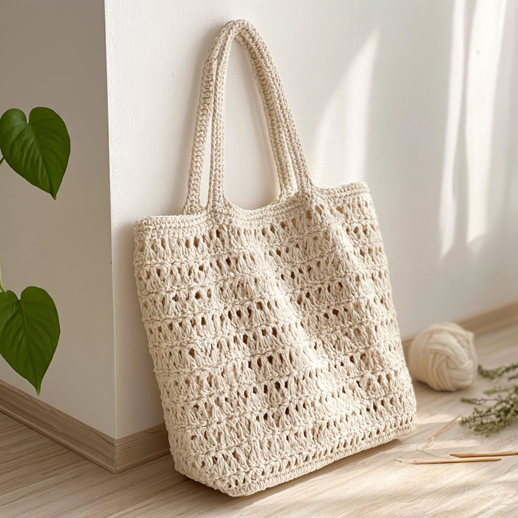 Crochet an Oval Bottom Tote: Your Next Everyday Essential - finished dish