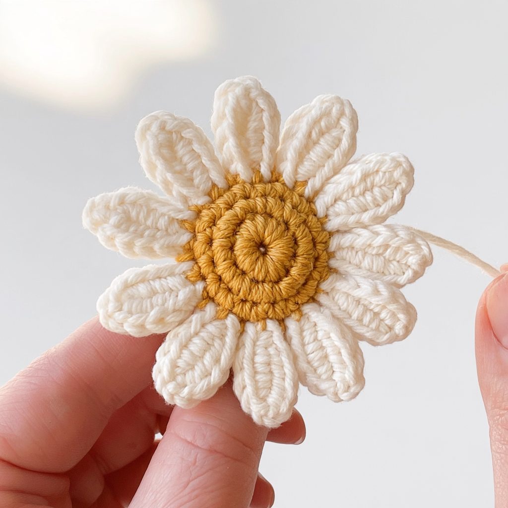 Crochet the Daisy Meadow Hair Vine: A Modular Floral Accessory - step by step