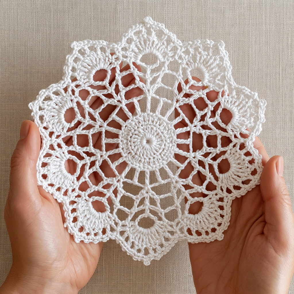 Crochet Lace Flower: A Meditative and Beautiful Project - finished dish